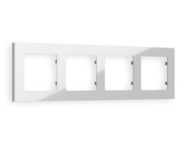 Рамка ALFA Techno (Серебро глянец) 4-ая AF220404