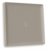 Лицевая панель ALFA (Серо-бежевый матовый) для 1-кл  выключателей с подсветкой QUANT AP3620