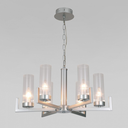 Подвесная люстра 60133/6 серебро Eurosvet Arganie