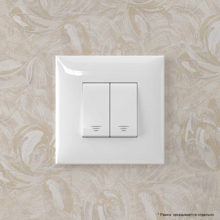 DKC Avanti Белое облако Кнопка двухклавишная