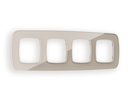 Рамка OMEGA Radian (Серо-бежевый Стекло закаленное натуральное) 4-ая OF350604