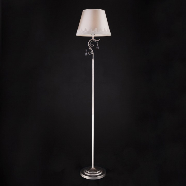 Классический торшер с абажуром 01023/1 серебро Eurosvet Incanto