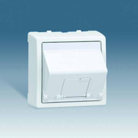 Simon 73 loft Белый Адаптер на 1 RJ45(12) 75528-, 75540-, 75541-, 75544-39, наклон