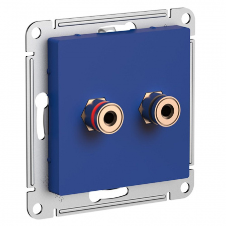 SE AtlasDesign Аквамарин Аудиорозетка двойная