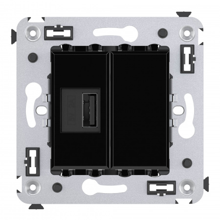 DKC Avanti Черный квадрат Зарядное устройство USB