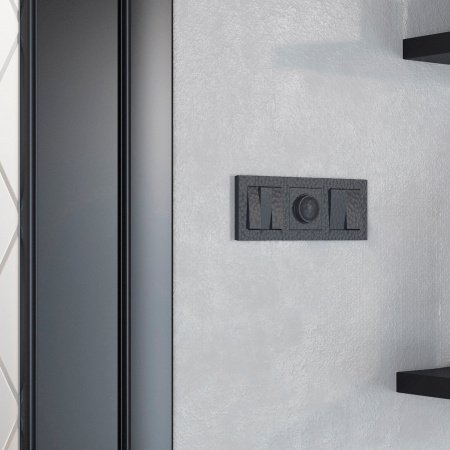 Рамка из поликарбоната на 3 поста Hammer черный W0032408