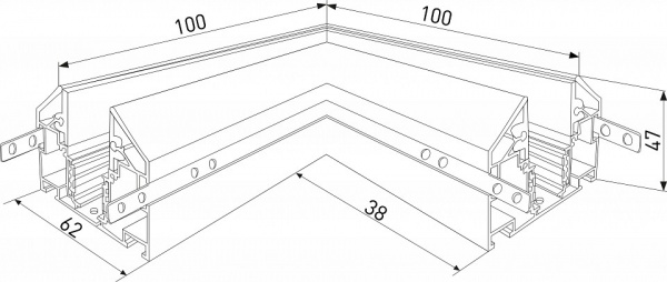Slim Magnetic Коннектор угловой внутренний для шинопровода в натяжной потолок 85204/00 (черный) 85205/00 Elektrostandard Slim Magnetic a067414 Slim Magnetic Коннектор угловой внутренний для шинопровода в натяжной потолок 85204/00 (черный) 85205/00 Elektrostandard Slim Magnetic a067414