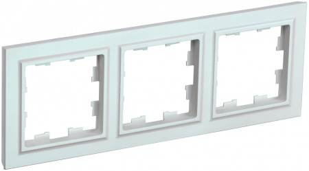 IEK BRITE Рамка 3-мест. РУ-3-БрЖ жемч.