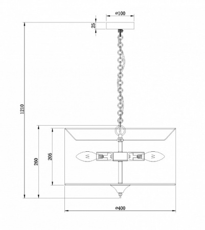 Подвесной светильник H428-PL-03-WG Maytoni Farn