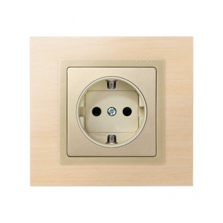 Simon 82 Слоновая кость/Шампань Накладка розетки 1-ая с/з