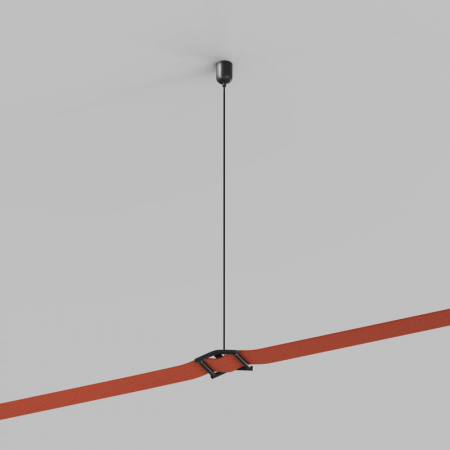 TR5517-BK Подвесное крепление гибкого трека-ремня Belty, серия Base, H200-1200мм, IP20, черный, пластик