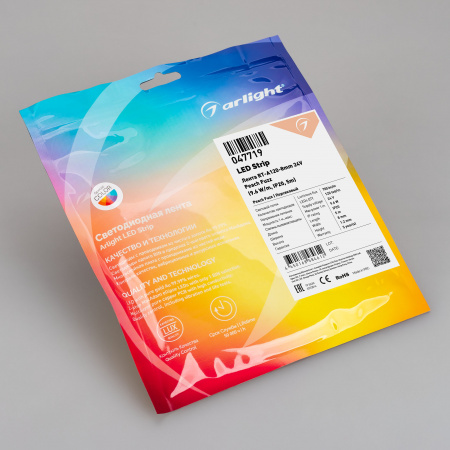 Arlight Лента RT-A120-8mm 24V Peach Fuzz (9.6 W/m, IP20, 5m) (-)