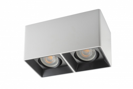 DK3035-WB Светильник накладной IP 20, 10 Вт, GU5.3, LED, белый/черный, пластик