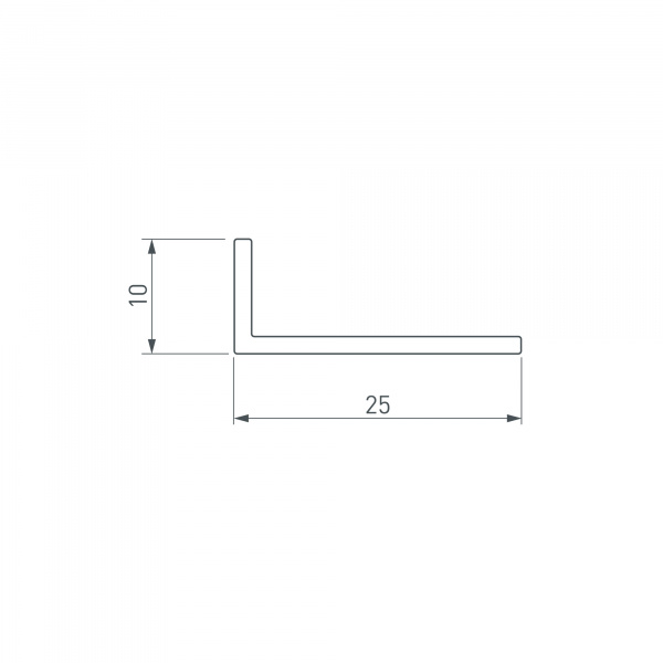 Arlight Уголок ARH-W25х10х1,5-2000 ANOD (Алюминий)