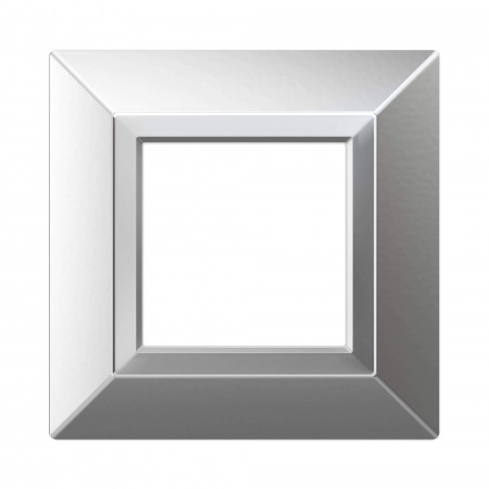 DKC Avanti Светло-Серебристый Металл Рамка 2 модуля