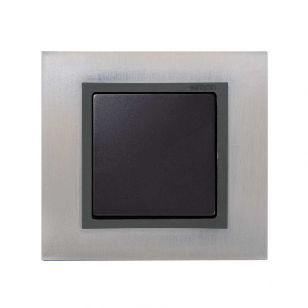 Simon 82 Nature Нерж. сталь/Графит Рамка 3-ая