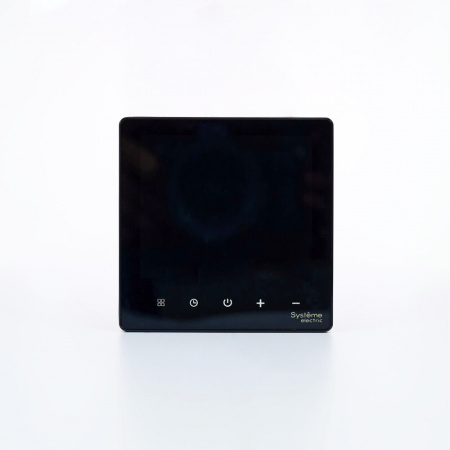 Systeme Electric ArtGallery ЧЕРНЫЙ ТЕРМОСТАТ программируемый с Wi-Fi для электрического теплого пола, 16 А, моноблочный