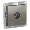 SE AtlasDesign Сталь Розетка TV проходная 4DB, механизм