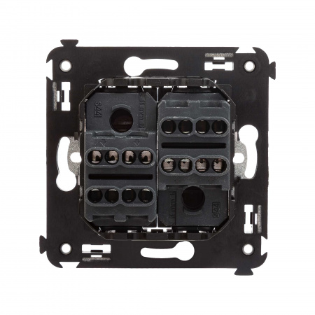 DKC Avanti Черный квадрат Инвертор двухклавишный