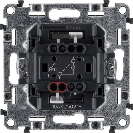 Legrand Valena LIFE DIY Сл.кость Выключатель 1-клавишный с подсветкой 10А 250В