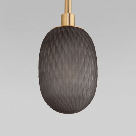 Подвесной светильник со стеклянным плафоном 50266/1 дымчатый Eurosvet Pineapple