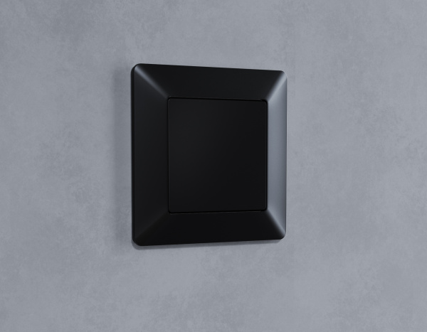 Рамка ALFA Line (Черный матовый) 1-ая AF110701