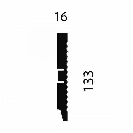 Плинтус AP11 под покраску, белый, 133x16x2400 мм, МДФ
