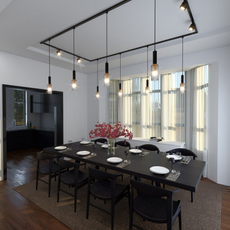 Однофазный шинопровод черный 2м (в комплекте ввод питания и заглушка) 85080/00 Elektrostandard Track Rail BK Surface a057078