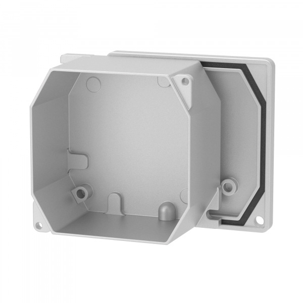 DKC Коробка ответвительная алюминиевая окрашенная, IP66/IP67, RAL9006, 90х90х53мм