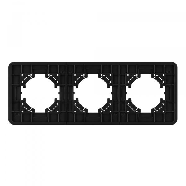 Arlight Рамка стеклянная FRM-OMALI-SFGS-3-BK (-)