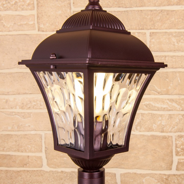Apus F шоколад уличный светильник на столбе IP44 GL 1009F Elektrostandard Apus a043116