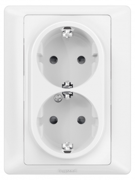 Legrand Valena LIFE Белая Рамка для двойных розеток 1-постовая