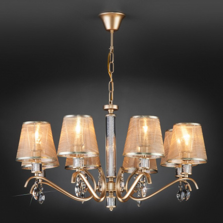 Подвесная люстра 60103/8 перламутровое золото Eurosvet Alcamo