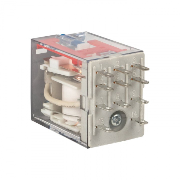 EKF Averes Реле промежуточное с кнопкой и механической индикацией RPAt 22/3 10A 24В DC