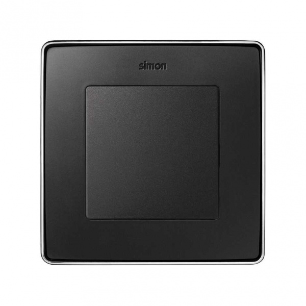 Simon 82 Detail Графит, основание хром Рамка 1-ая