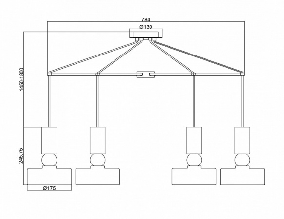 Подвесной светильник MOD030PL-06GR Maytoni Void