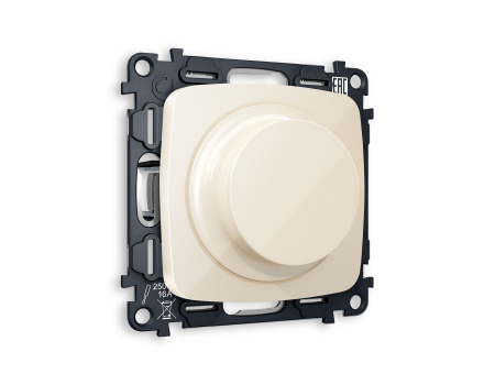 Комплект механизма светорегулятора универсального поворотно-нажимного OMEGA MO305510 Бежевый глянец 25-600W/LED 5-300W QUANT