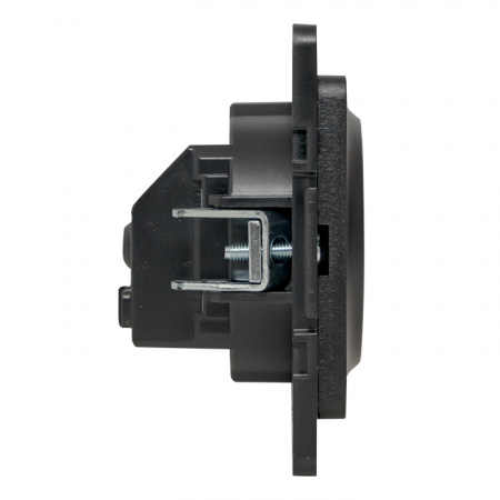 EKF PROxima Стокгольм Черный Розетка с/з, со шторками, 16А ,винт.клеммы