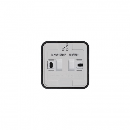 SE Blanca наруж Антрацит Выключатель 2-клавишный 10А, 250B, изолир. пластина