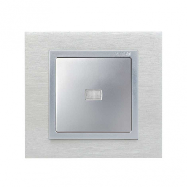 Simon 82 Detail Алюминий Клавиша с окошком для пиктограммы