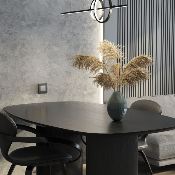 Рамка из поликарбоната на 1 пост Slab бронза софт W0012963