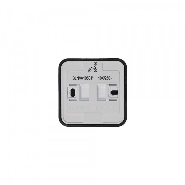 SE Blanca наруж Антрацит Выключатель 2-клавишный 10А, 250B, изолир. пластина