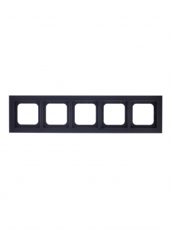 ABB Axcent металл/матовый черный Рамка 5-постовая