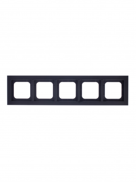 ABB Axcent металл/матовый черный Рамка 5-постовая