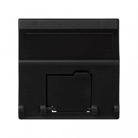 Simon Connect Графит Адаптер наклонный со шторкой на 1 модуль MD (RJ45, оптоволокно), 45х45мм