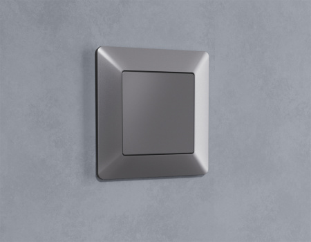 Рамка ALFA Line (Сталь матовый) 1-ая AF110501