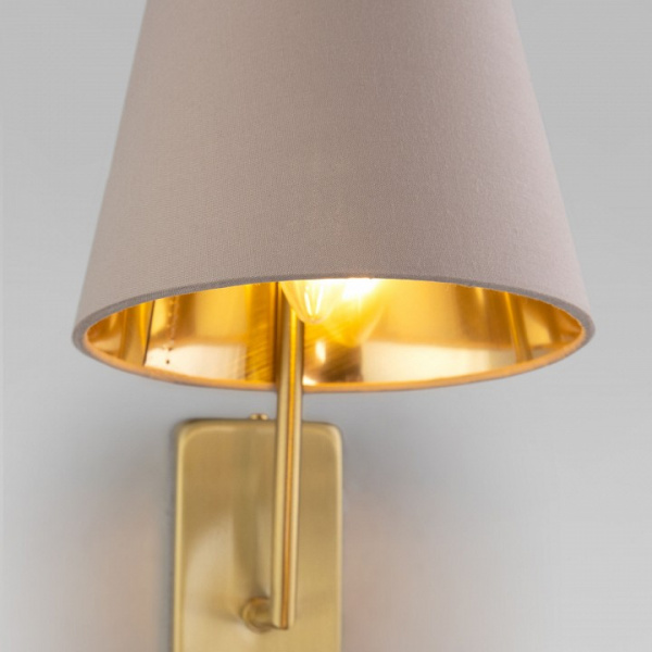 Настенный светильник с тканевым абажуром 60173/1 латунь Eurosvet Topanga