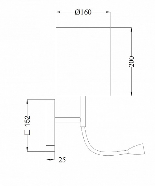 Настенный светильник (бра) MOD617WL-01CH Maytoni Bergamo