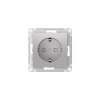 Systeme Electric AtlasDesign Алюминий Розетка с заземлением со шторками, 16А, мех., быстрозажим. клем.