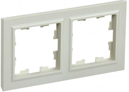 IEK BRITE Рамка 2-мест. РУ-2-БрКр беж.